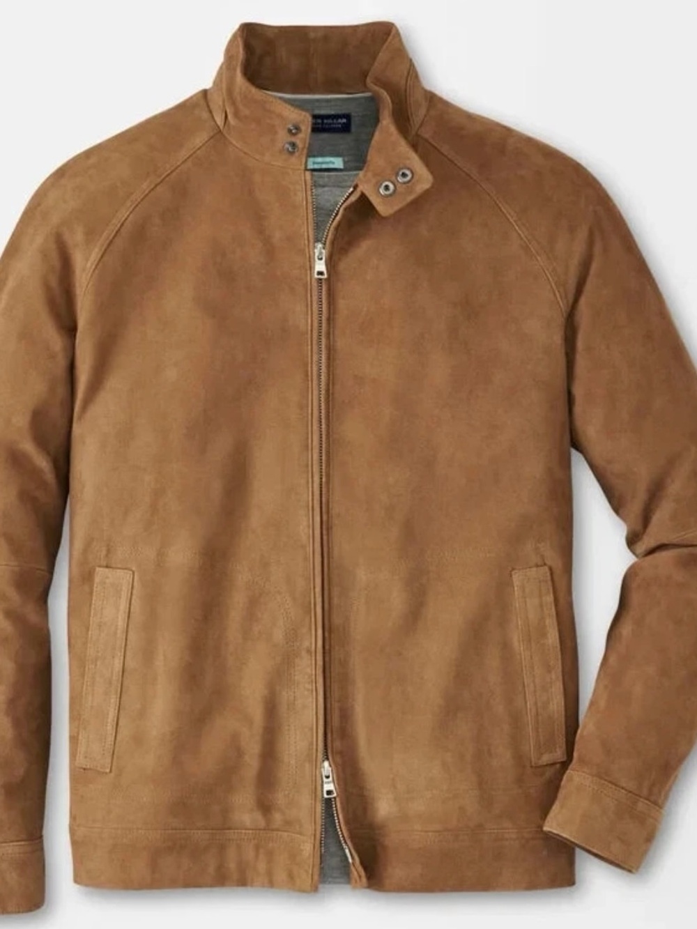 Peter Millar Suede Bomber Jacket - Chestnut